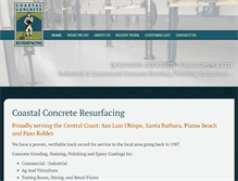 Tablet Screenshot of coastalconcreteresurfacing.com